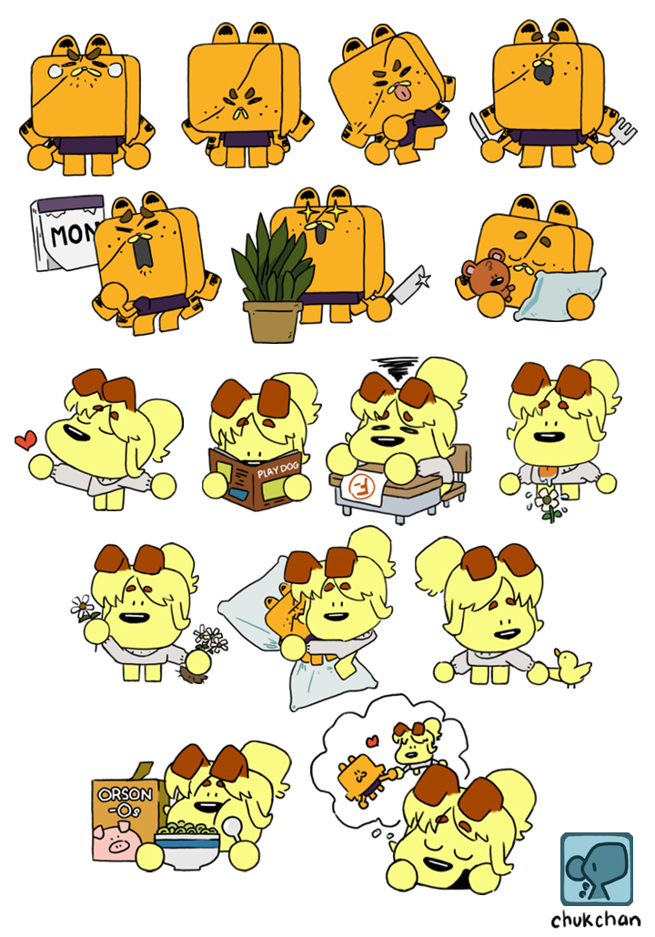 Garfeel and Loodie Stickers